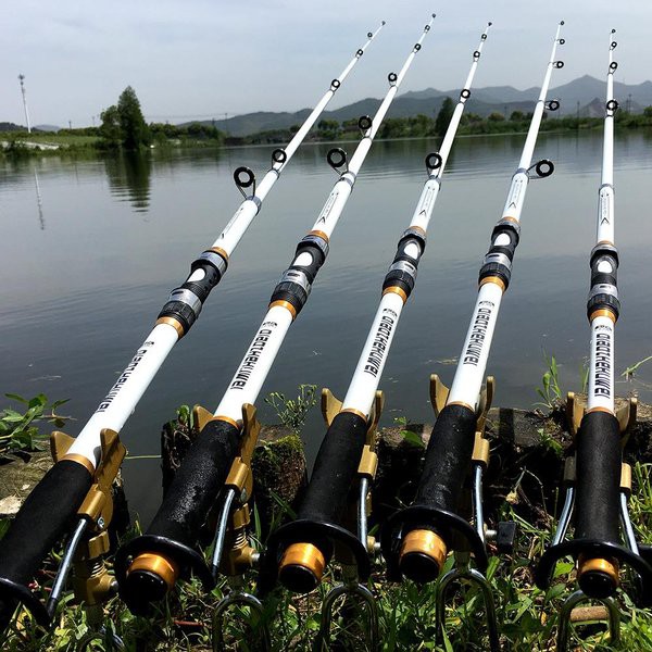 2.7 M - 3 Meter Joran Pancing Telescopic Fishing GHOTDA Rod Pole Carbon Fiber Black