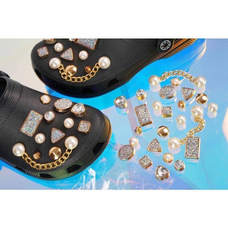 Crocs Jibbitz Aksesoris Rantai Buckle Metal Untuk Dekorasi Sepatu Sandal Jibbitz Anak Laki-Laki Dan Perempuan