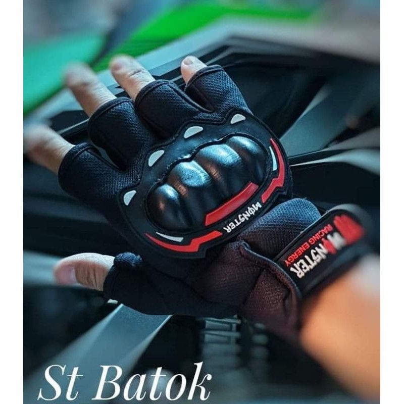 Sarung Tangan Motor Monster Batok Half Finger Setengah Jari