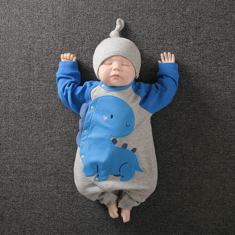 [COD] Jumper Dino Anak laki laki impor Usia 2Tahun/Baju baby Motif Dino Biru lucu/Babylovanta