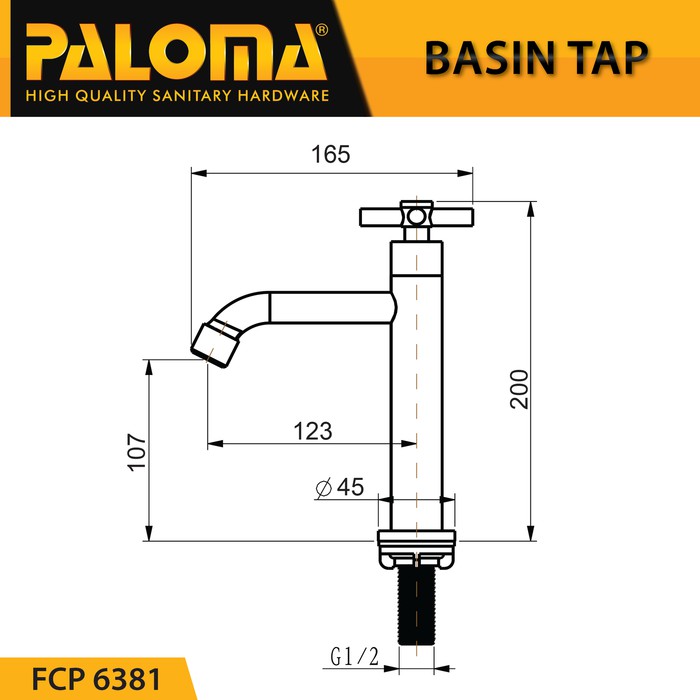 PALOMA FCP 6381 Keran Wastafel Sink Cuci Tangan Basin Meja Kran Air