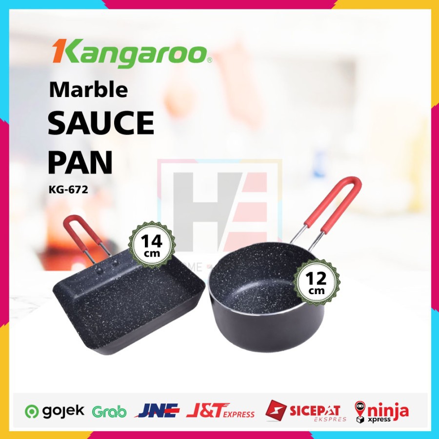 Wajan Marbel Saucepan Fry Pan Kangaroo KG-672