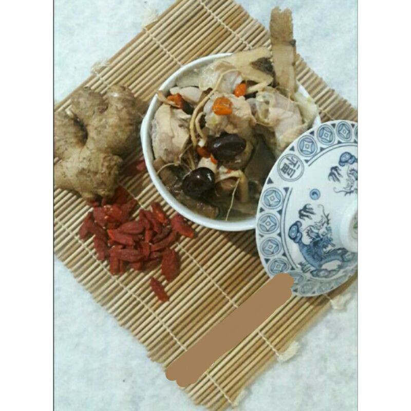 

Ayam arak / ayam angkak / ayam tim obat 1/2 ekor