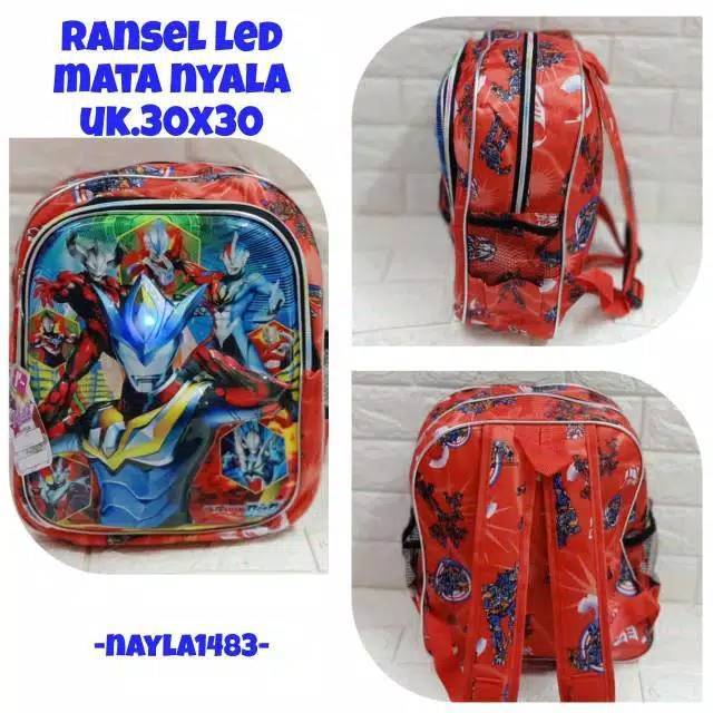 TAS ULTRAMAN EMBOSED TAS ULTRAMAN  TAS LED TAS ANAK SRKOLAH TK