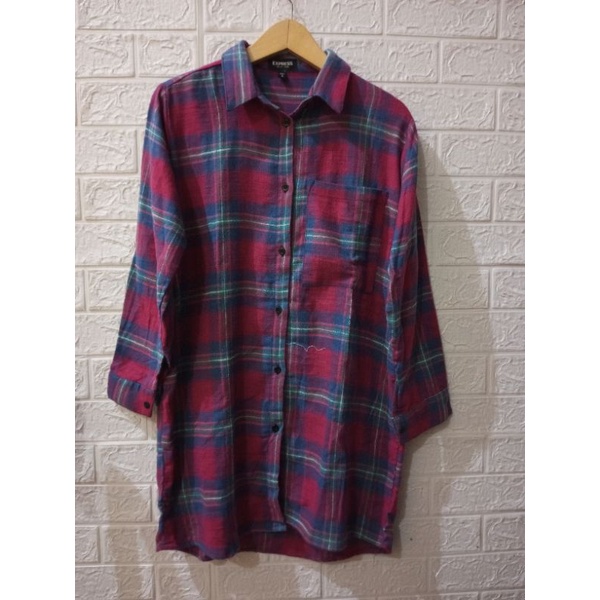 Kemeja flanel express size M, L ,XL