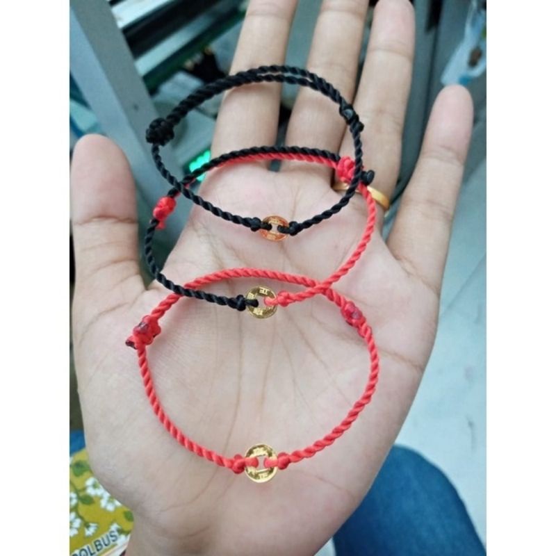 Gelang Koin Emas Kadar 375% + Tali