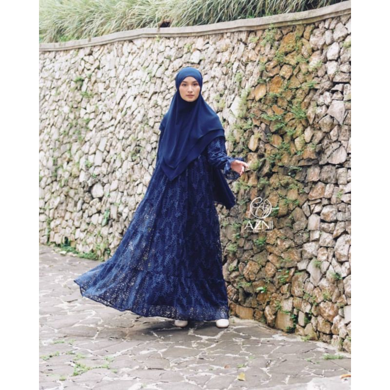 Gamis Lady Navy by aznii.official