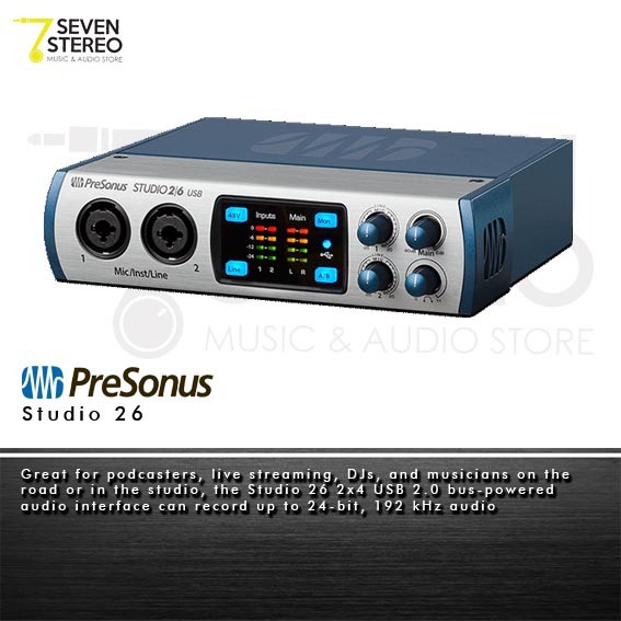 PreSonus Studio 26 2X4 USB Audio Interface - Soundcard