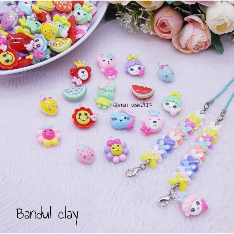 12pcs bandul clay cute