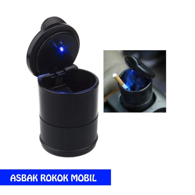 ASBAK ROKOK MOBIL LED ASHTRAY STICKER