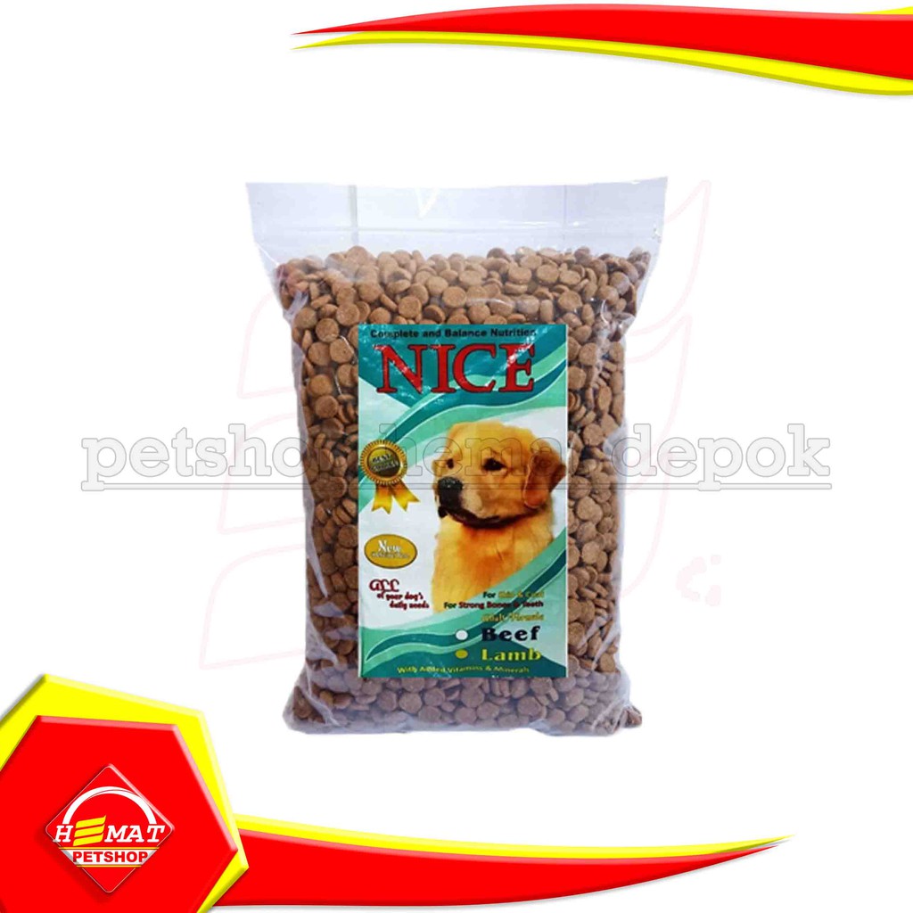 Nice Dog Repack 1Kg Makanan Anjing Repacking 1 Kg - Nice Beef / Lamb