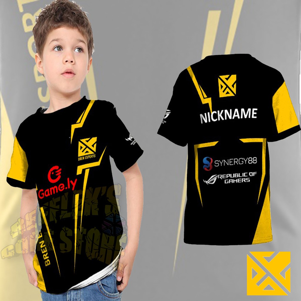 Jual JERSEY GAMING BREN ESPORT ANAK TERBARU 2021 FULLPRINT Shopee