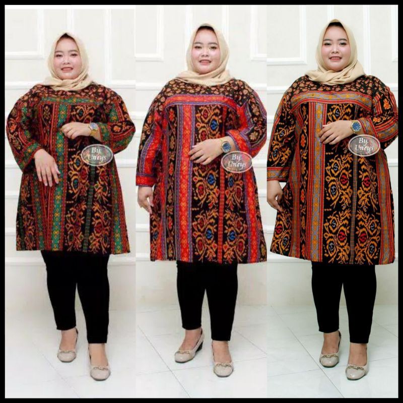 Dress Batik SUPER JUMBO BIG SIZE LD 140CM PJ 92CM Asli BATIK Pekalongan Murah Tunik Batik Jumbo XXXL