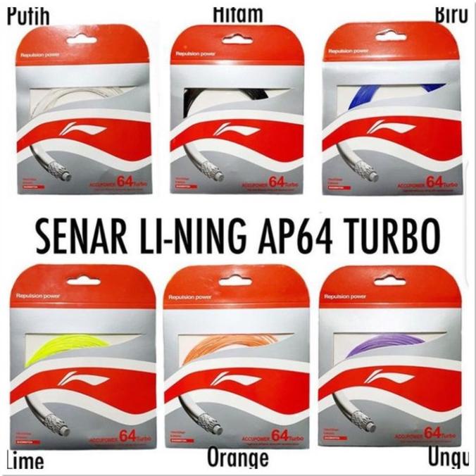 Senar Raket Badminton Lining Li-Ning Ap64 Turbo Original