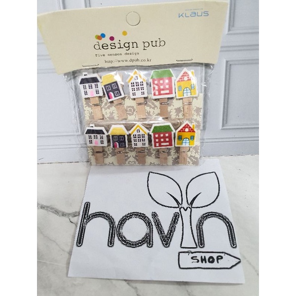 JEPITAN KAYU FOTO/WOODEN CLIP/PHOTO KLIP-Rumah