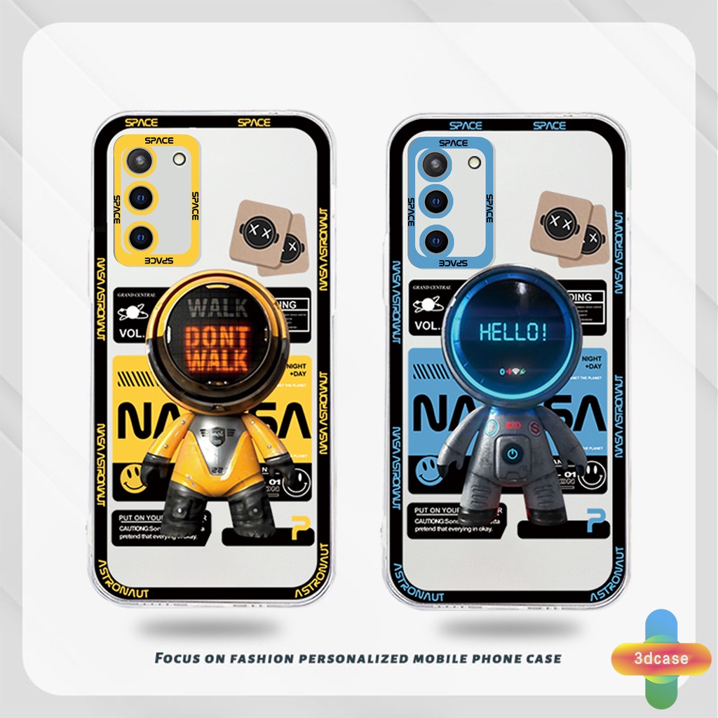 Soft TPU Case Samsung A32 A52 A12 A03 A51 A03S A10S A50 A20S J7 Prime A02S A20 A50S A10 A30S A52S A30 M12 M01S A125 F12 M10S M40S A515F A207F M02S A025 F02S 11 12 13  7 8 6 Plus NASA Space Astronauts Couple Cover