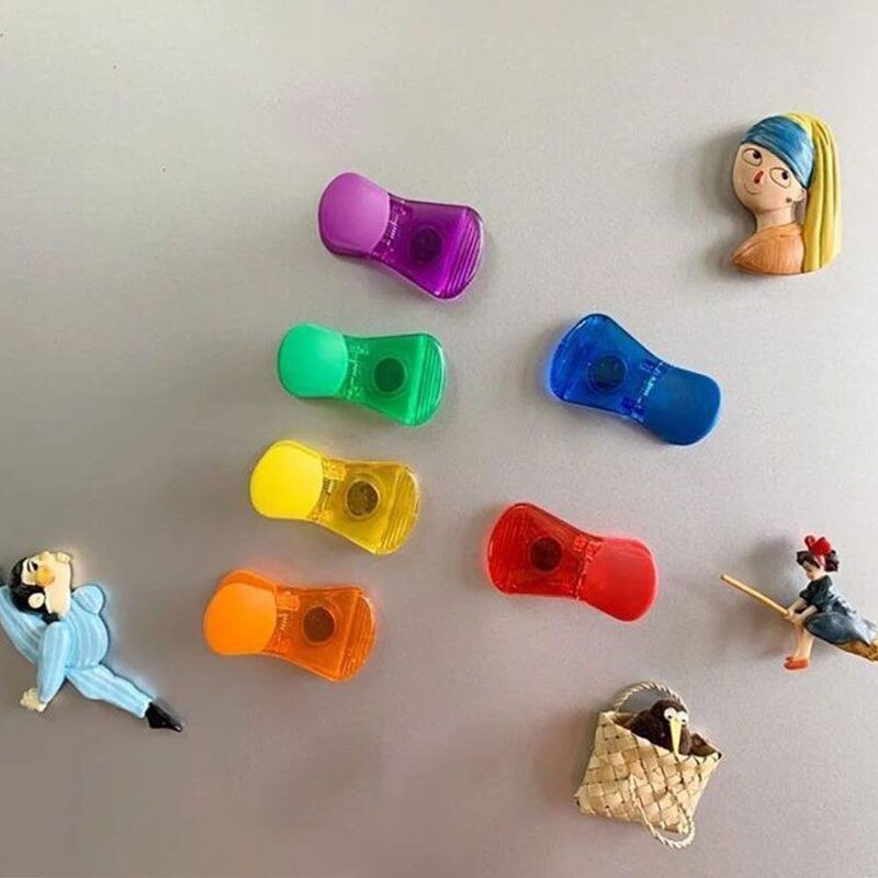 # HJ # Clip Penjepit Magnet Tempelan Kulkas Snack Kertas Memo 1set isi 6