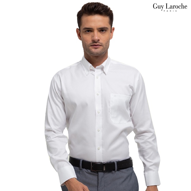 Kemeja Pria Lengan Panjang Guy Laroche Formal Putih