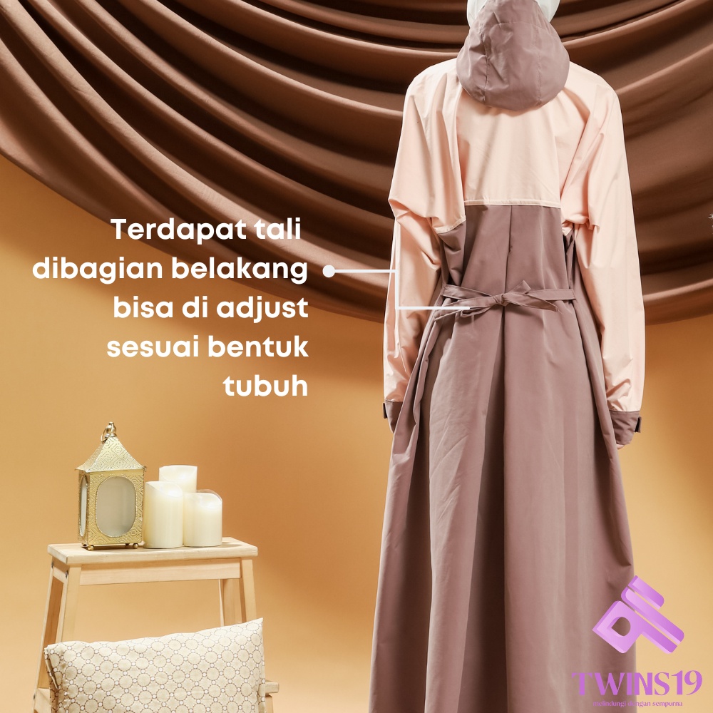 Jas Hujan Gamis Wanita Syar'i Jumbo big size Fashionable Premium Bisa COD TWINS19 OFFICIAL