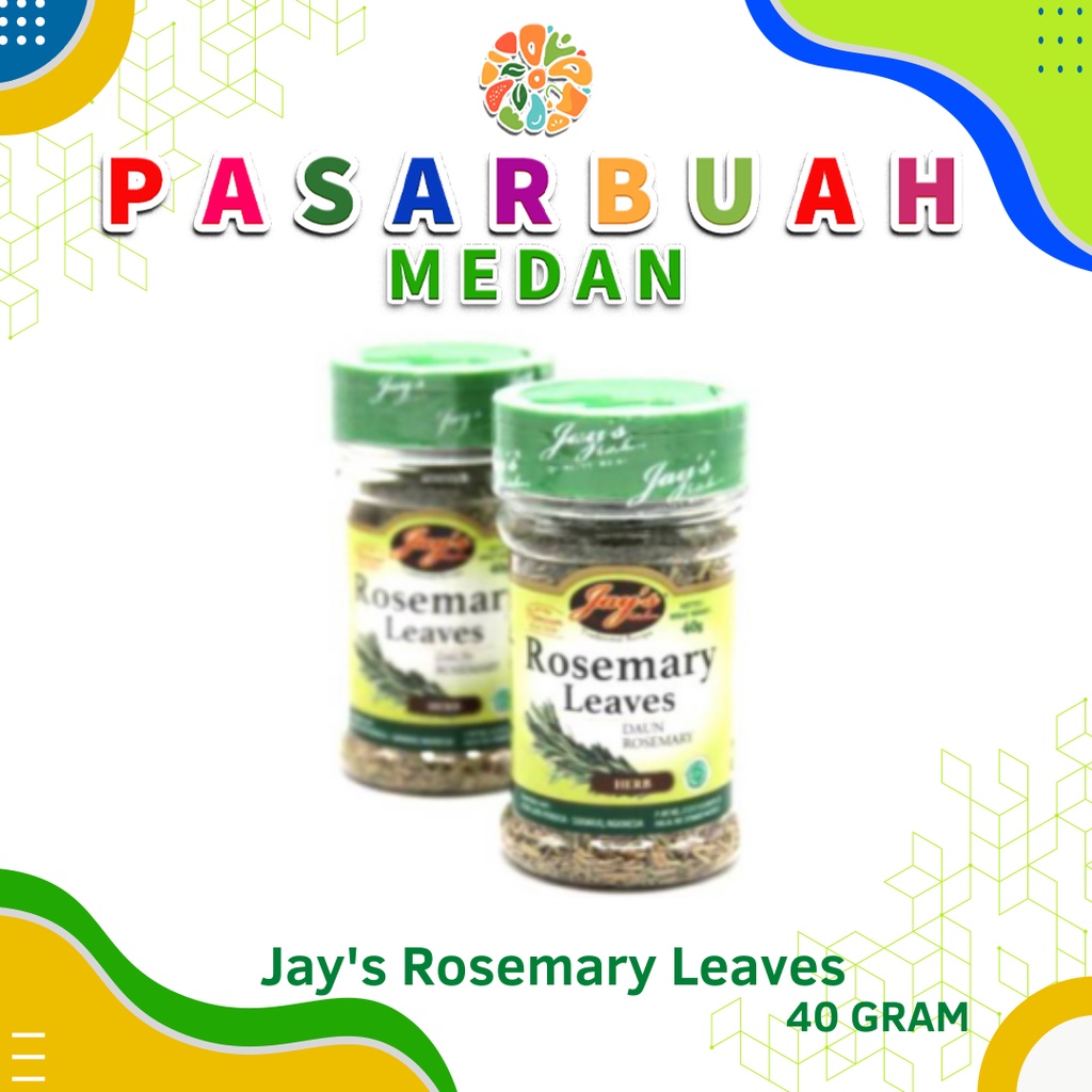 

Distributor Jay's Rosemary Leaves 40 Gram - Pasar Buah Medan