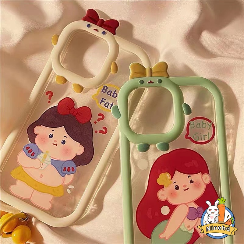 Soft Case TPU Motif Putri Duyung Untuk iPhone 14 13 12 11 Pro Max X Xr Xs Max 7 8 6 6s Plus SE 2020