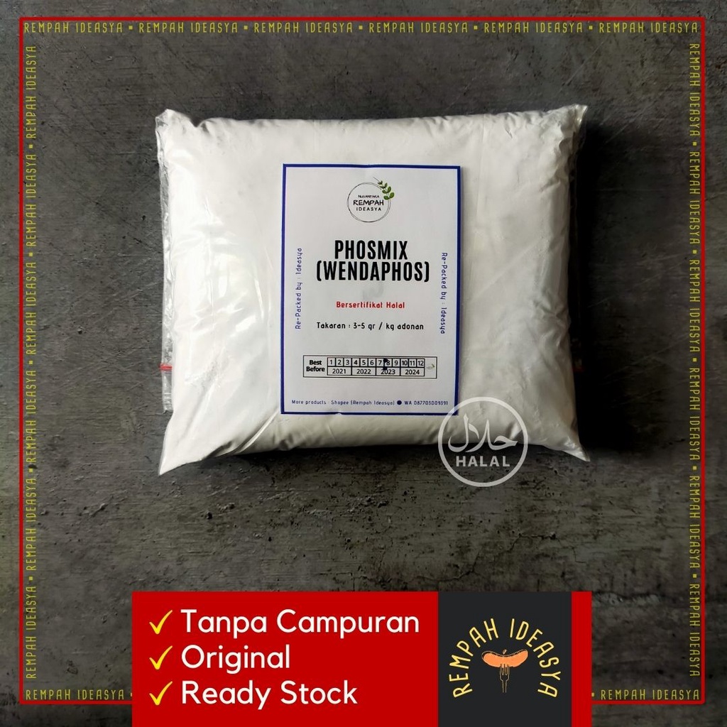 

Phosmix Wendaphos 500gr / Phosmix / Mixphos / Pengenyal Bakso / Sosis / Nugget / Siomay