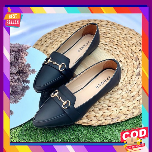 Flatshoes Wanita Flat Shoes Im*Ort Premium Flat Shoes Wanita Jelly Fla Sarmer - Anetta Flatshoes Bla