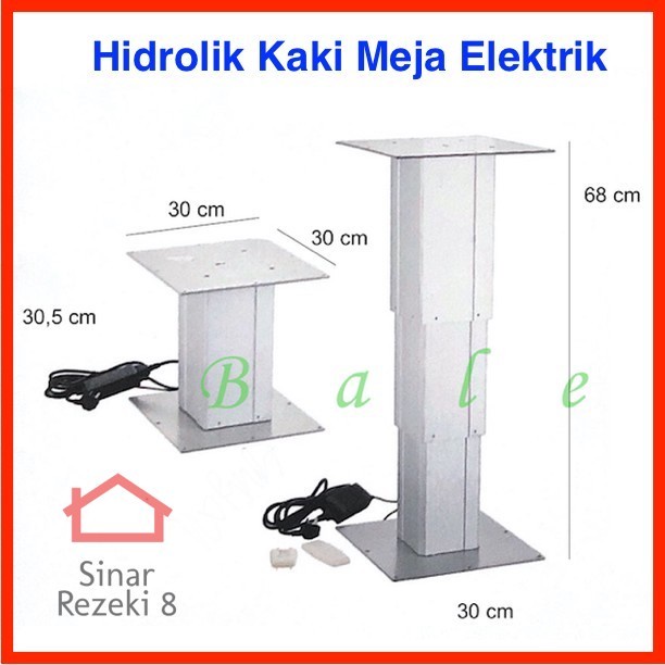 Hidrolik Kaki Meja Electric Elektrik / Adjustable Lift Desk Table