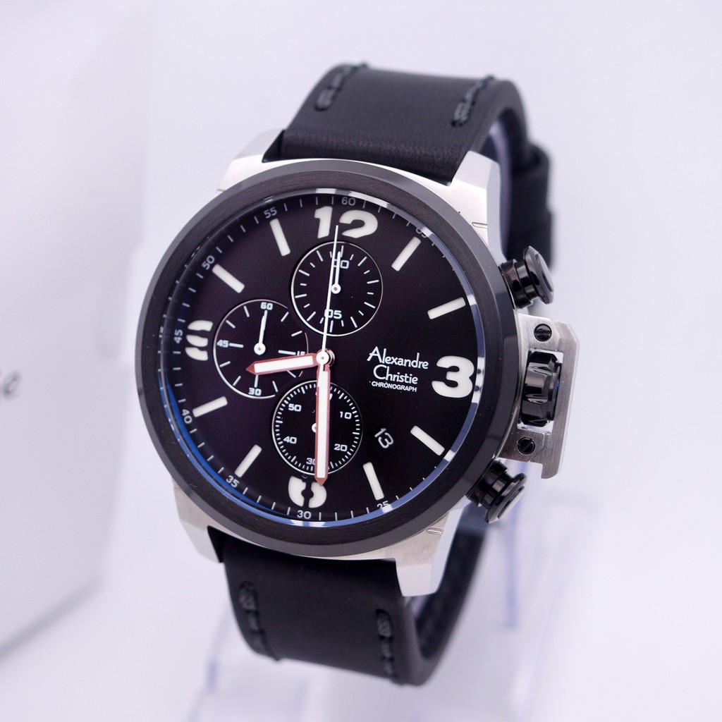 Alexandre Christie AC 6280 Silver Black Men