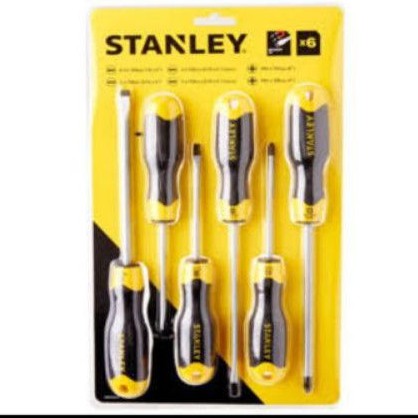 Obeng set stanley 6pcs Cushion Grip S/Driver Set STMT66672 Stanley