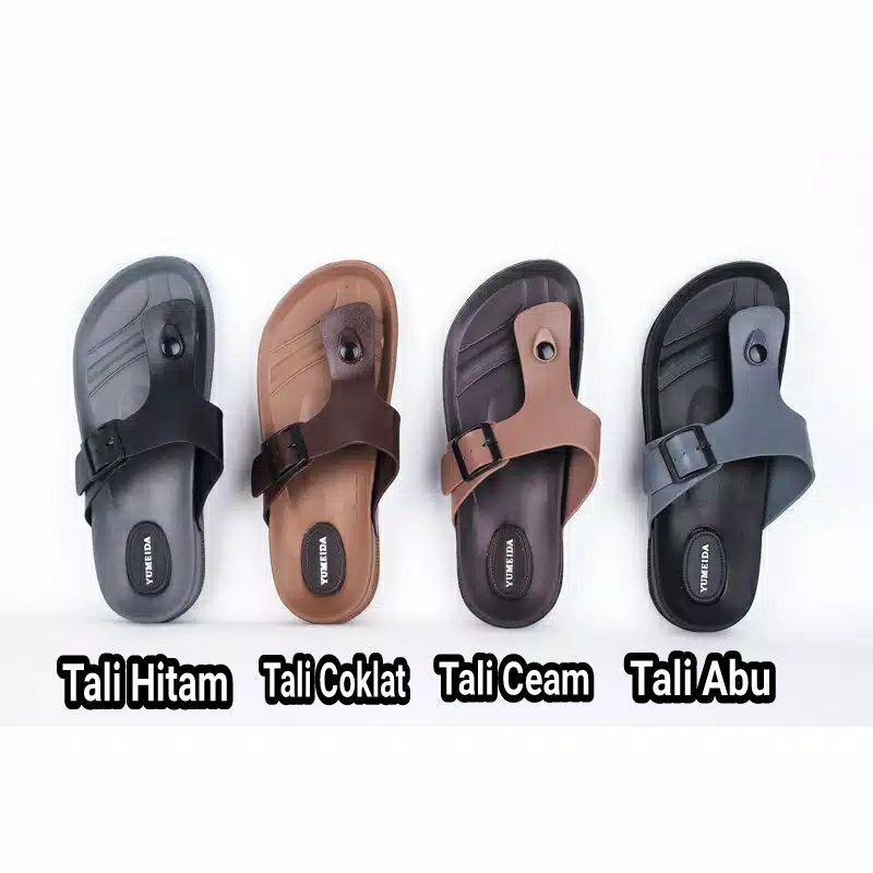 (COD) TERMURAH Sandal Jepit Santai Karet Pria Yumeida 6102