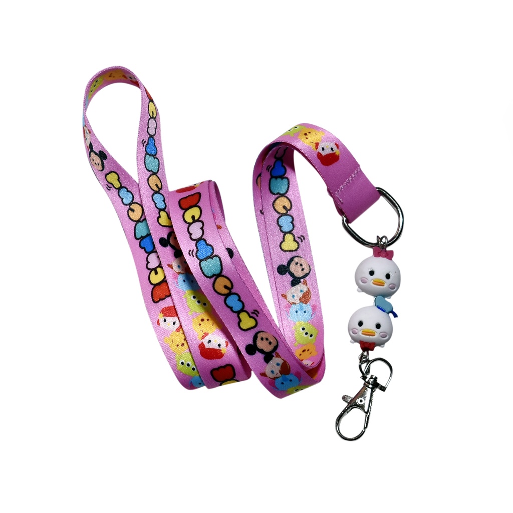 

DISNEY Tsum Tsum Lanyard Tali Gantungan ID Card Kunci Serbaguna Karakter Donald Daisy