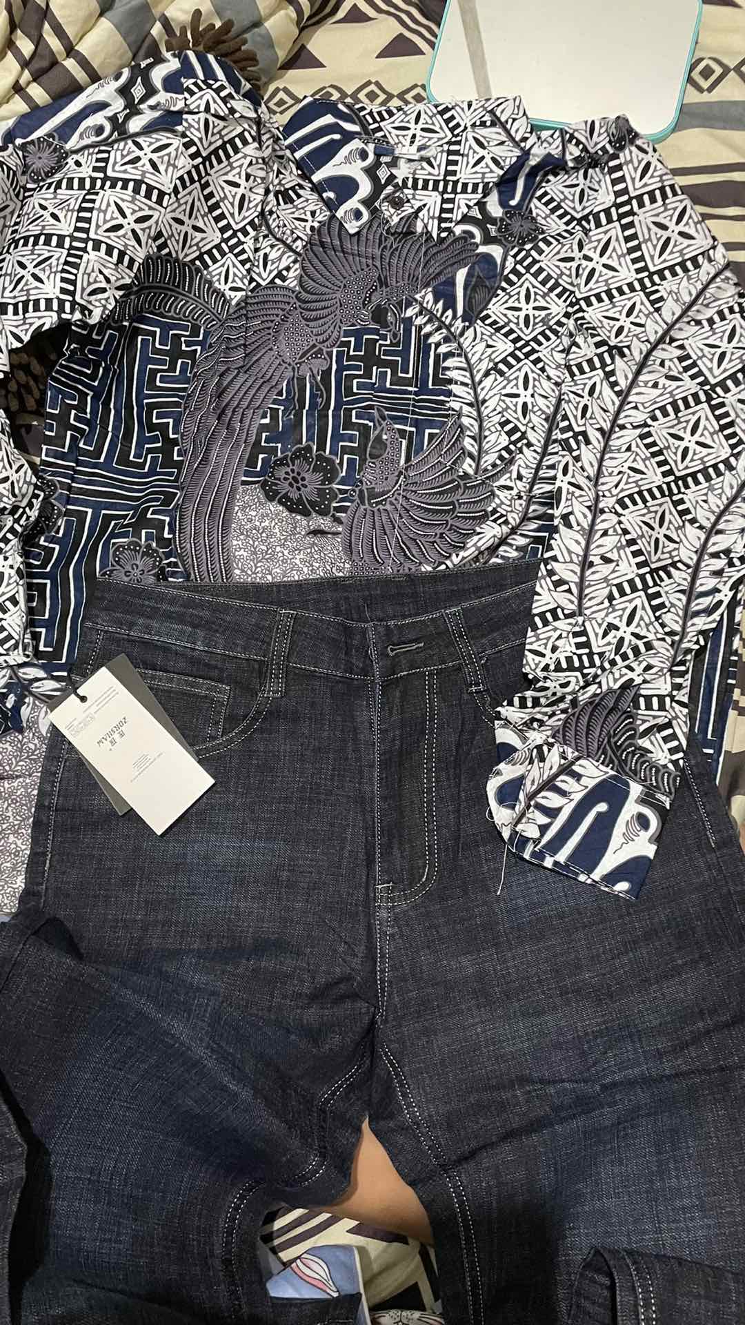 Kemeja Batik Lengan Panjang Motif Hrb026shoganpremiumsize M L Xl Xxl Terbaru Terlaris