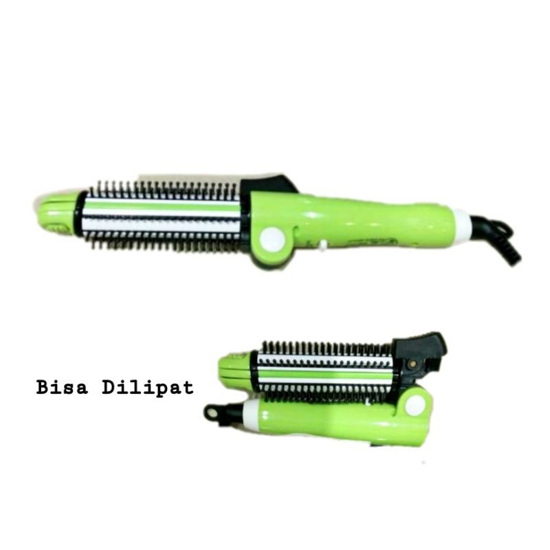 Nova Alat Catokan Rambut Curly Pelurus /  Hair Curling Iron 26mm / Catok Sisir Sebaguna 3in1