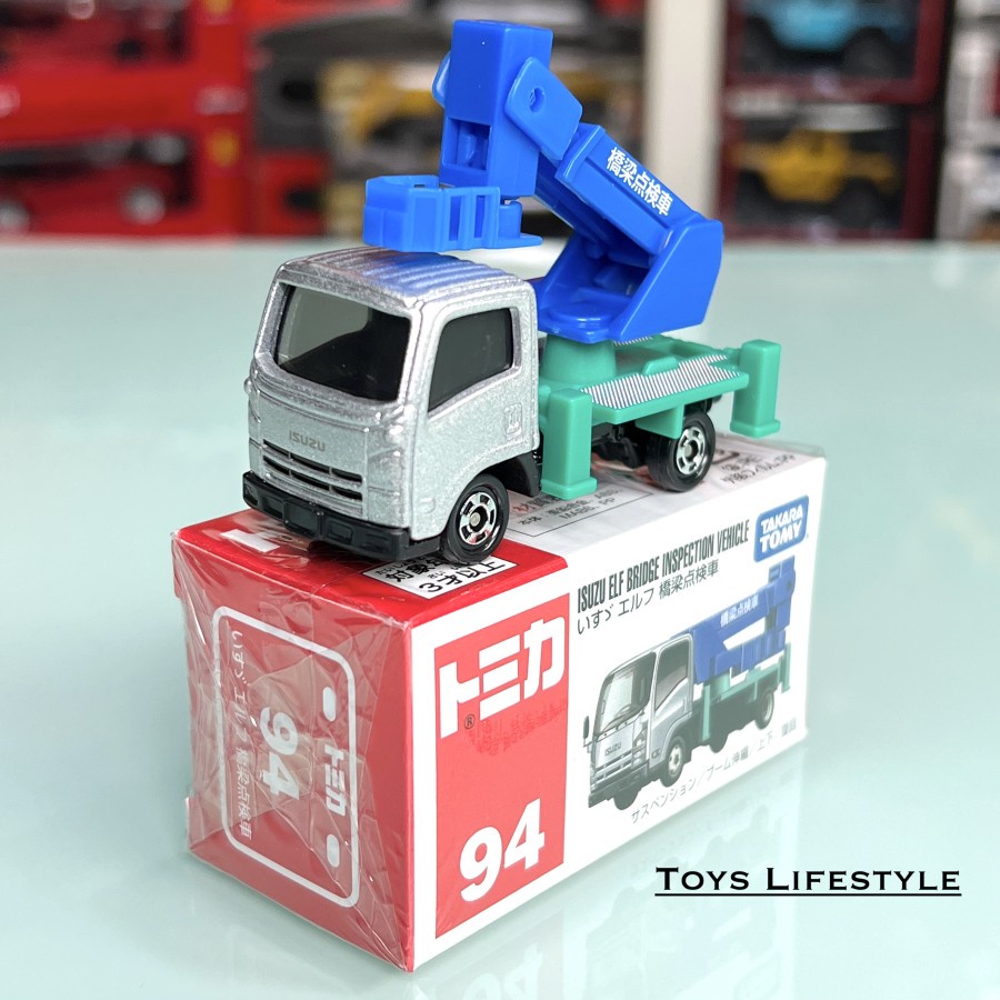 Mobil Tomica Diecast 94 Isuzu Elf Bridge Inspection Vehicle