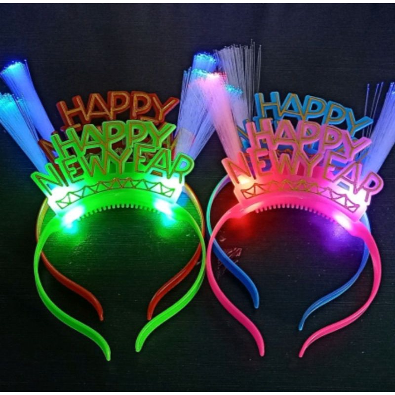 bando lampu huruf happy new year