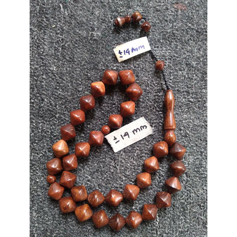 tasbih kokka wajik ± 14 mm ( 14mm ) 33 butir