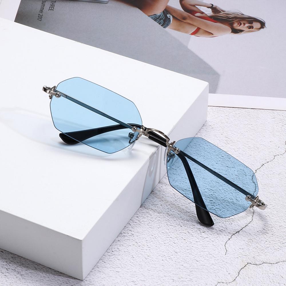 Lily Kacamata Hitam Persegi Panjang Untuk Wanita Trend Rimless Small Frame Eyewear
