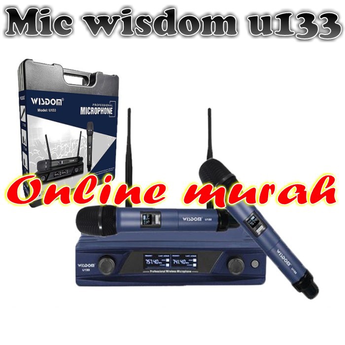 MIC WIRELESS WISDOM U133 2 MIC PEGANG MIC WISDOM U 133 ORIGINAL