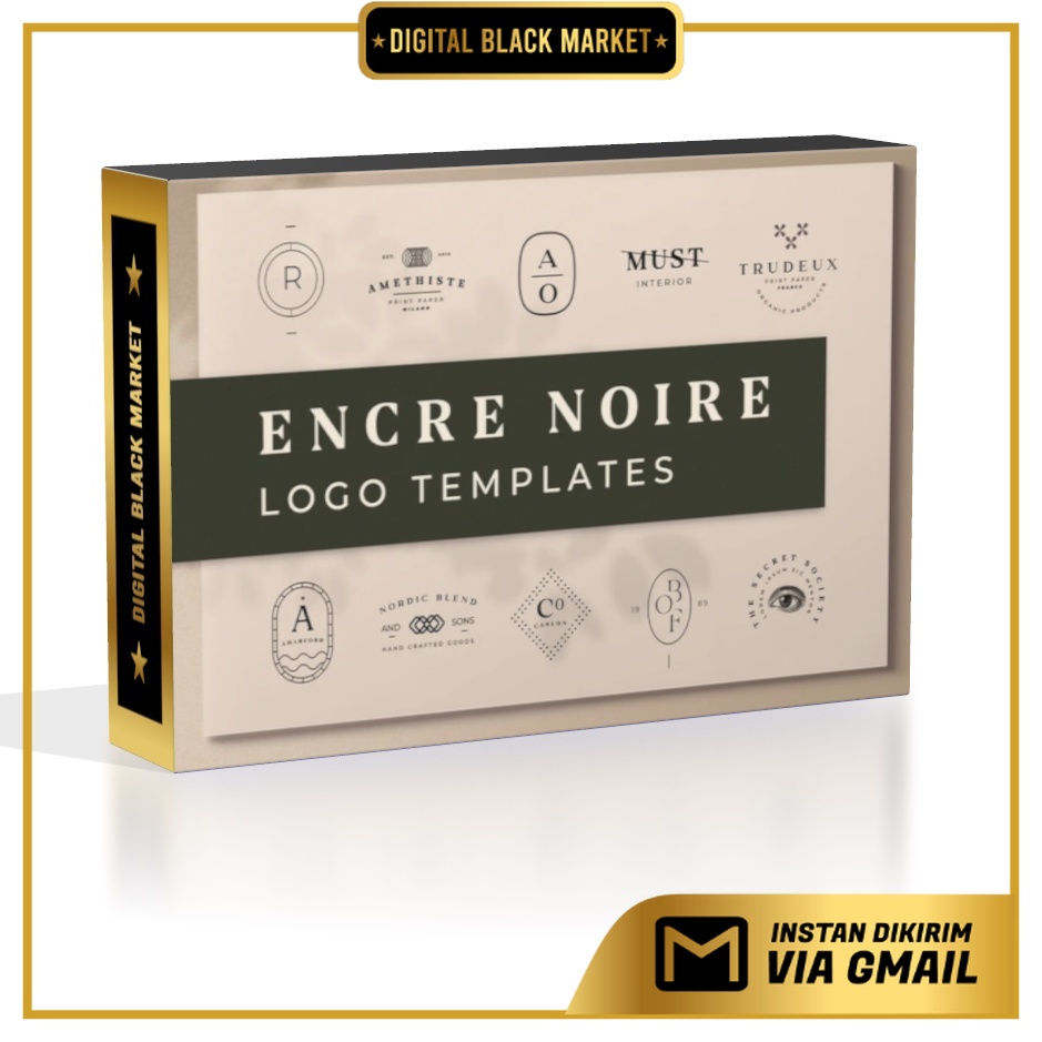 Encre Noire Logo Template - Photoshop &amp; Illustrator