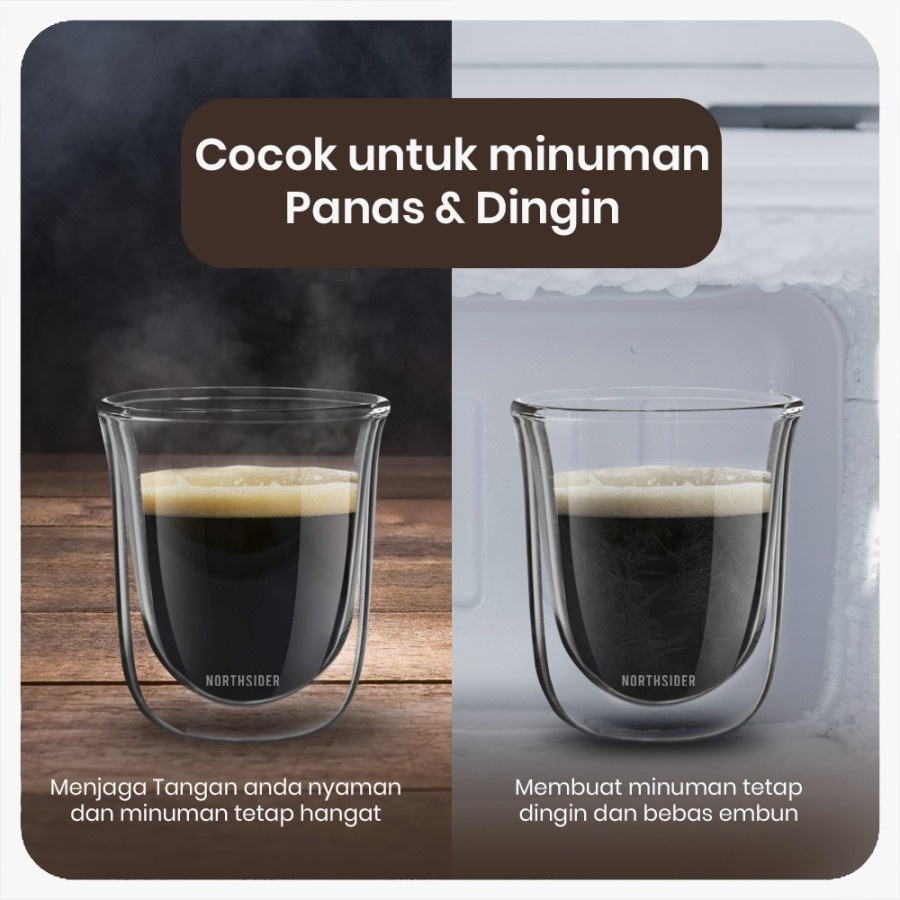 GELAS DOUBLE WALL 300ml KOPI CAPPUCINO TEH ANTI PANAS dan DINGIN