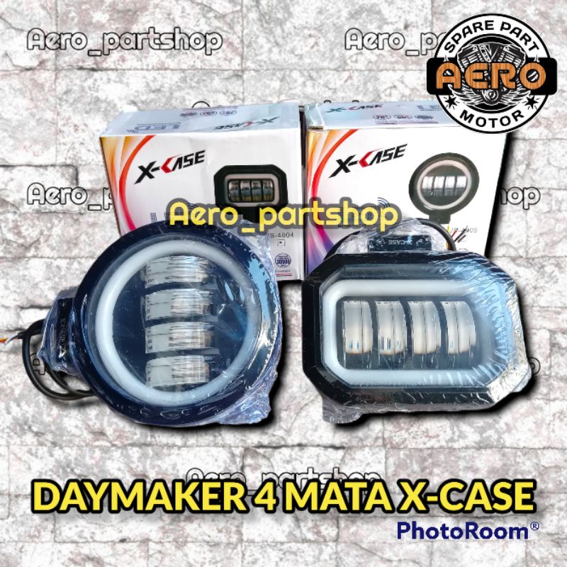 LAMPU DAYMAKER 4 MATA BULAT-KOTAK X-CASE