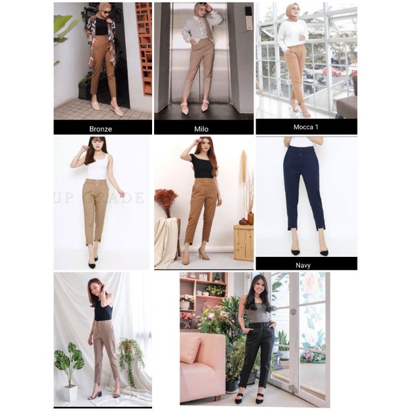 Celna upgrade original Celana bahan catton manggo/celna upgrade highwaist kancing 3 catton stretch w