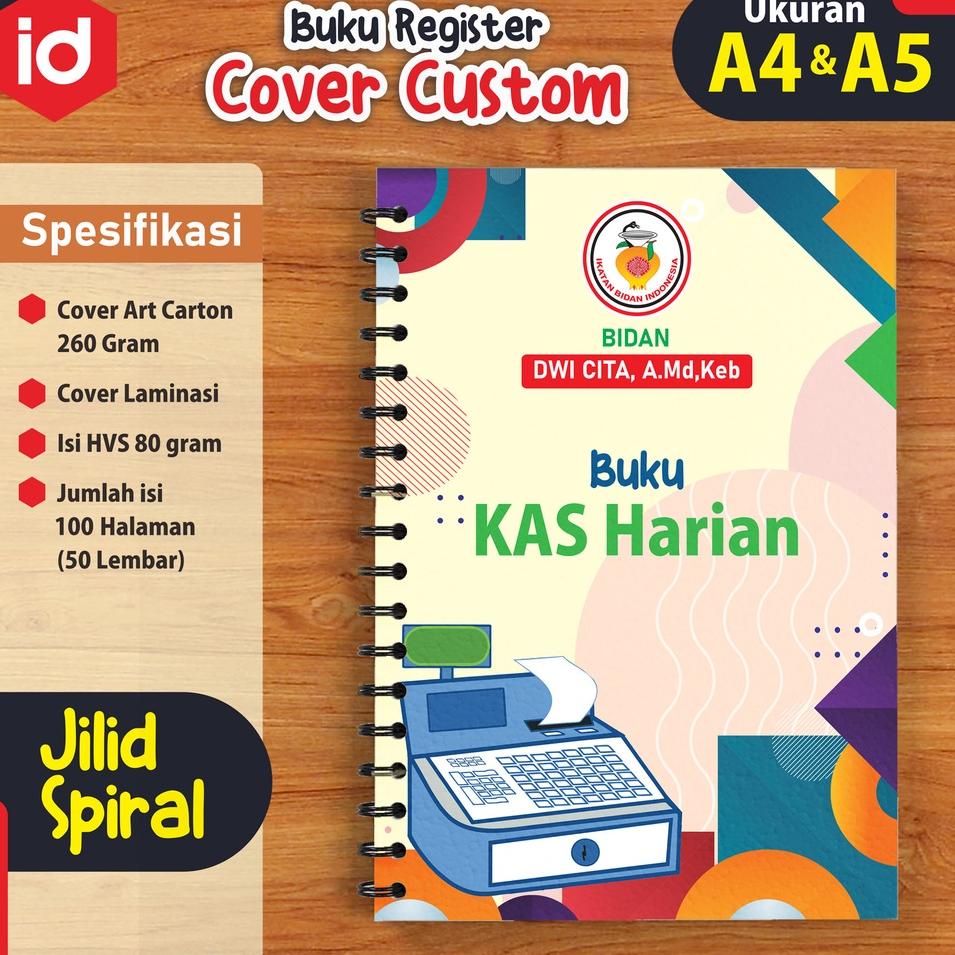

[TeT ㊙] BUKU A5 REGISTER KEBIDANAN || CATATAN HARIAN KEBIDANAN || Custom Design Cover Trend murah