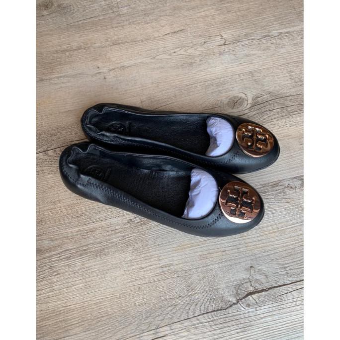 AUTHENTIC TB FLAT SHOES BLACK GOLD