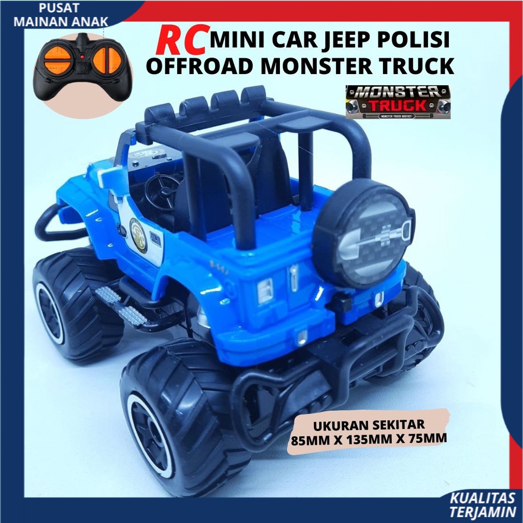 Mobil Remote Control Polisi Jip RC Car  Police Military Model SUV dan Jeep Mobil Remot Army TERBARU