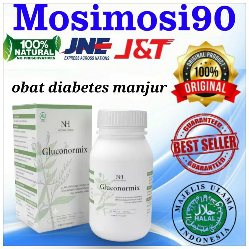 GLUCONORMIX ASLI ORIGINAL Obat Gluconormix - Obat Diabetes - Obat Kencing Manis Dijamin Khasiatnya
