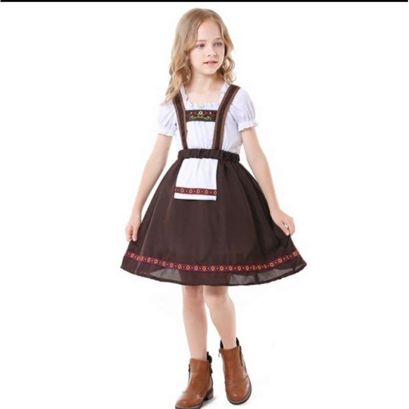 baju anak negara jerman / kostum tradisional negara jerman / germany bavarian costume cosplay hallow