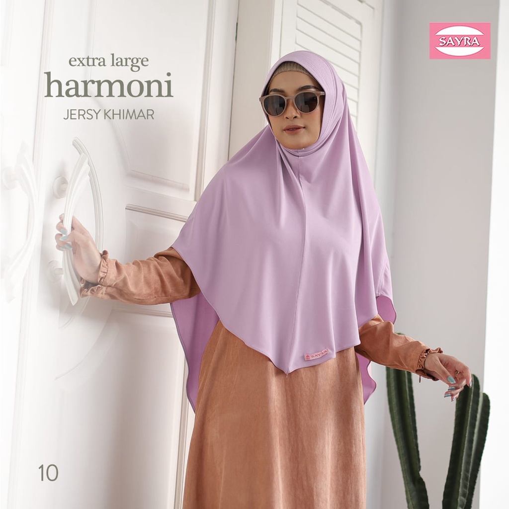 Jilbab Instan Bergo Harmoni Large & XL Jersy Khimar Ori Sayra SAYRA1-PINK -XL