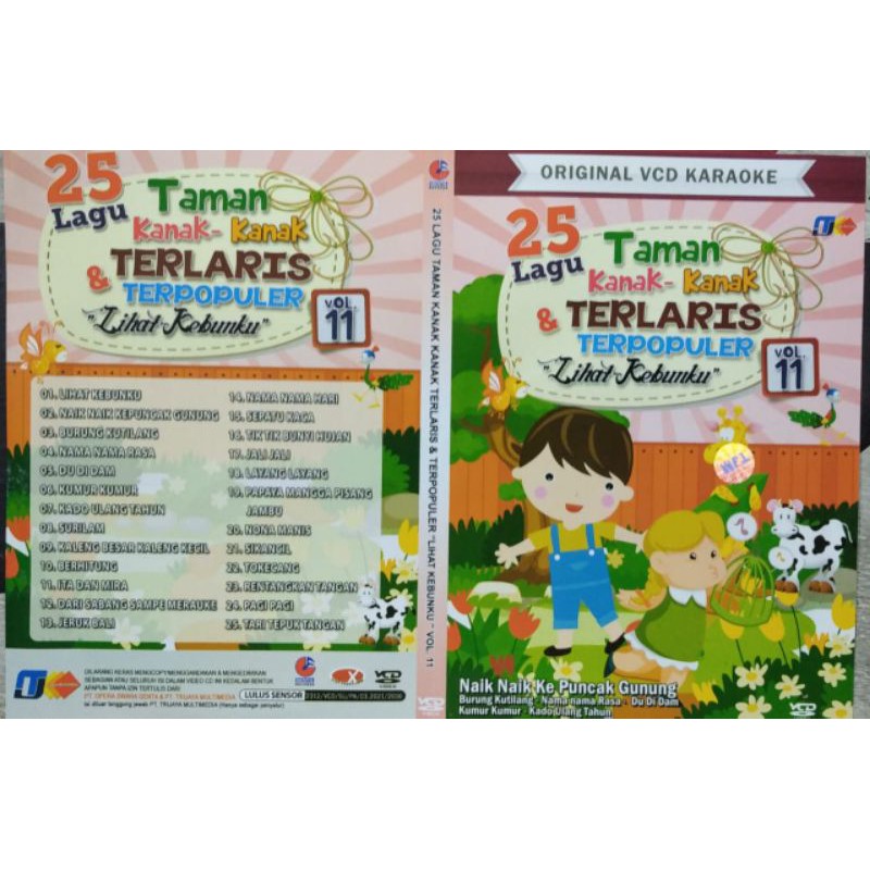 VCD Karaoke Anak TK 25 Lagu Taman Kanak-Kanak TERLARIS & TERPOPULER Vol. 11 ORIGINAL